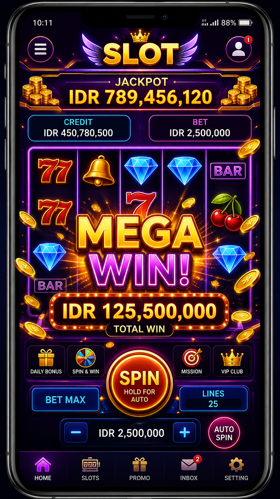 Informasi versi dan ukuran aplikasi terbaru di BIGwinner.
